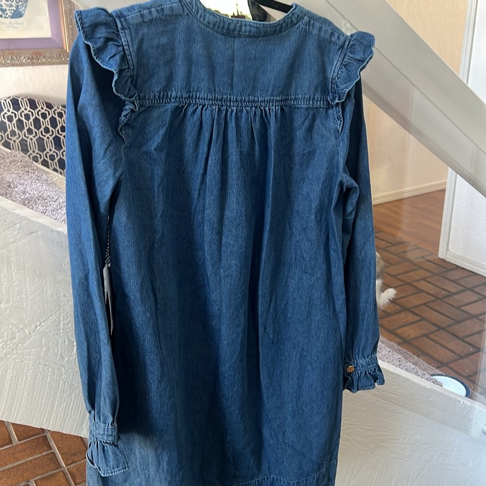 Draper James Blue Ruffle Mini Dress - Picture 6 of 6